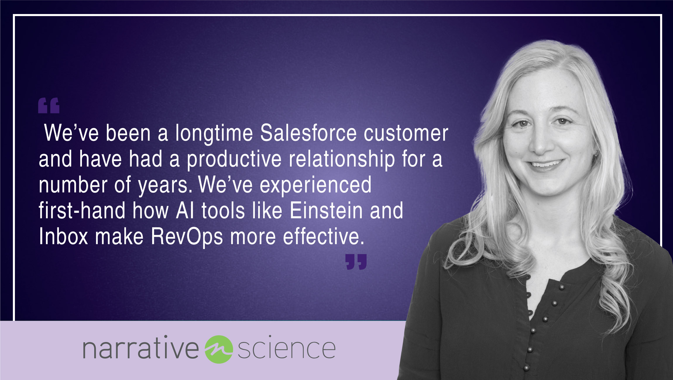 Dreamforce Interview with Keelin McDonell, SVP at Narrative Science cue card